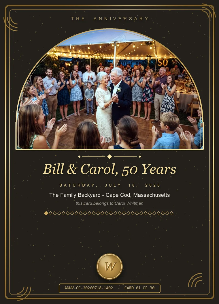 Premium 50th anniversary card