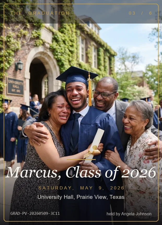 Graduation keepsake card