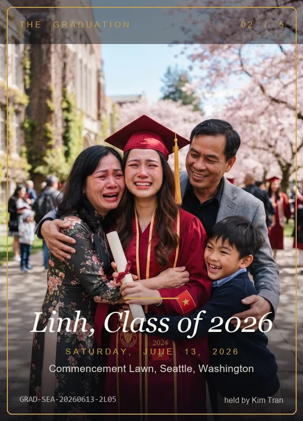 Graduation keepsake card