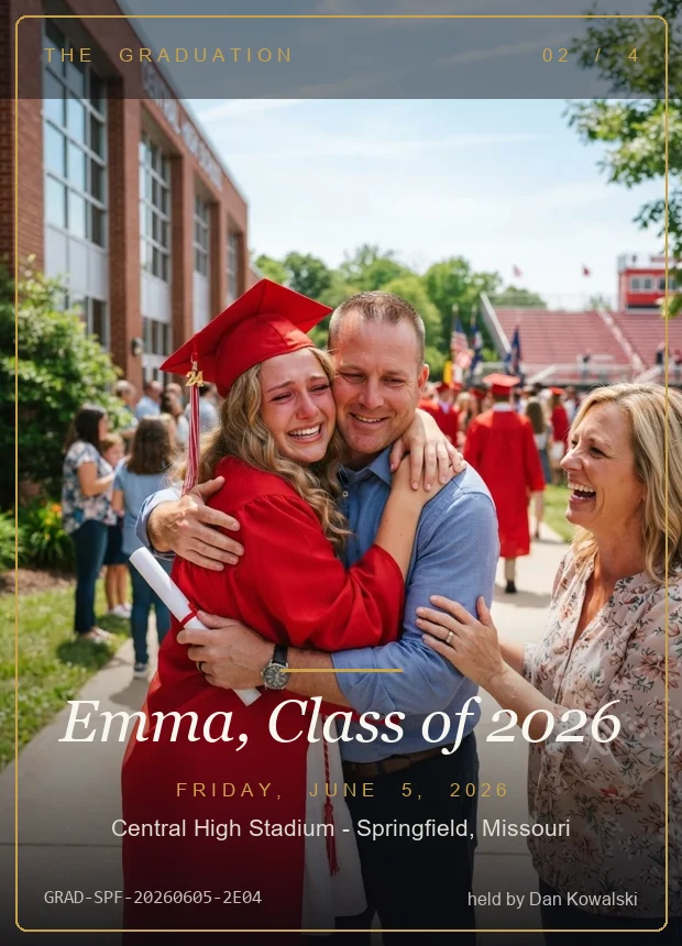 Graduation keepsake card