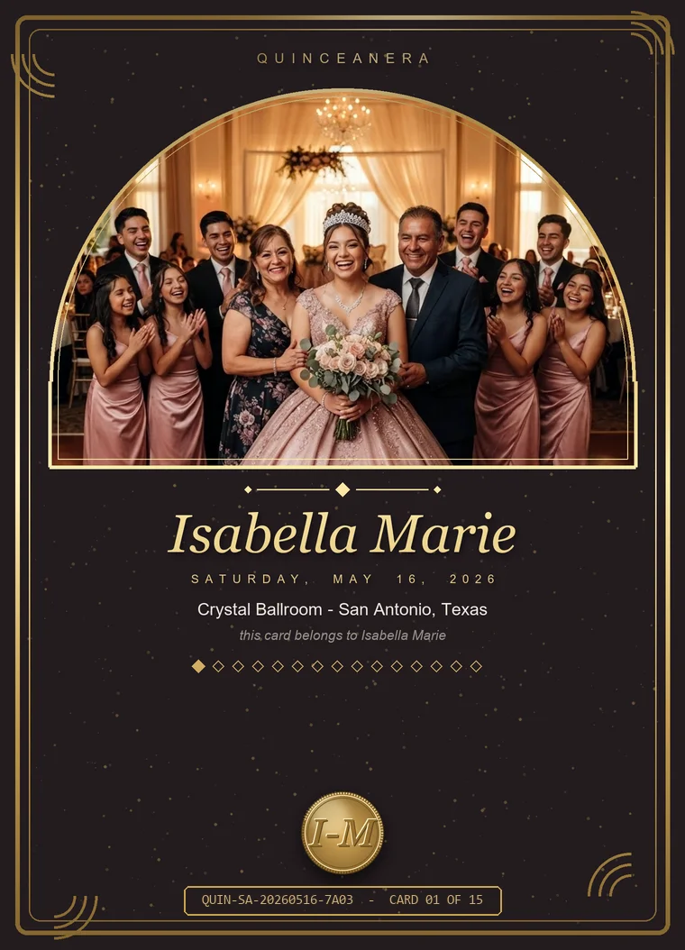 Premium quinceanera card