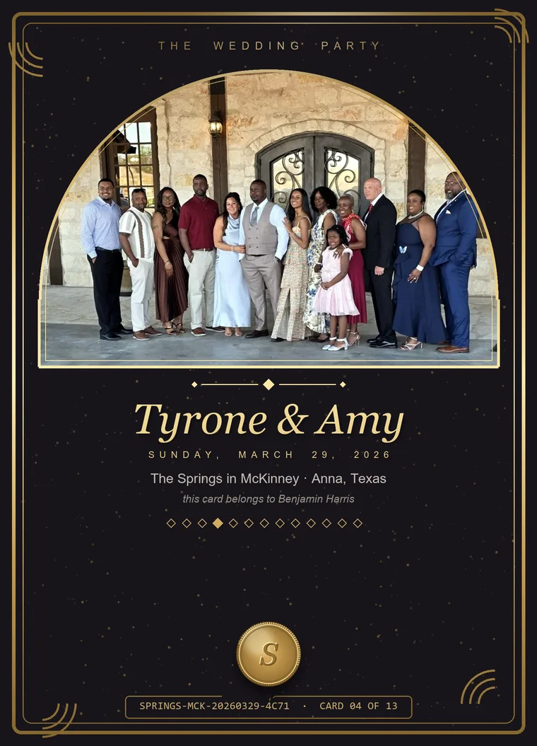 Premium card front